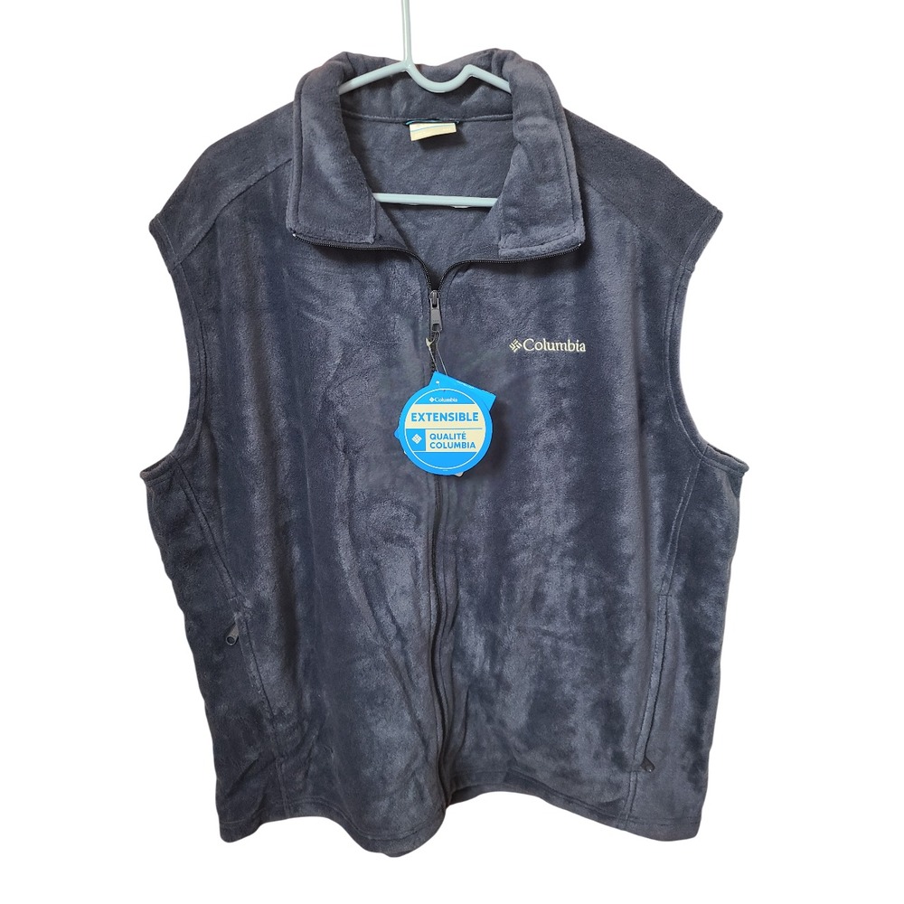 Columbia Men's Steens Mountain Vest Full Zip Fleece Blue Size XXL NWT